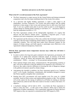 Questions and answers on the Paris Agreement What is the EU`s