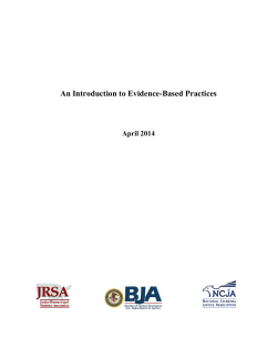 An Introduction to Evidence-Based Practices