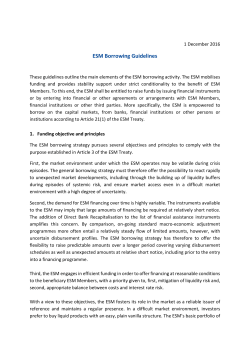 ESM Guideline on Borrowing Operations