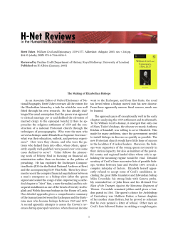 The Making of Elizabethan Bishops - H-Net