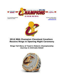2016 NBA Champion Cleveland Cavaliers Receive Rings in