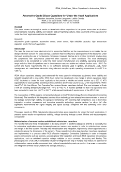 Automotive Grade Silicon Capacitors for `Under the Hood