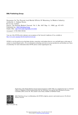 Discussion On The Physical And Mental Effects Of Monotony In