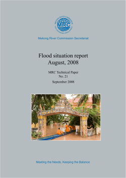 Flood situation report August, 2008