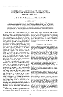 EXOSKELETAL ABRASION AS AN INDICATOR OF