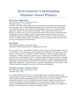 2016 Governor`s Awards