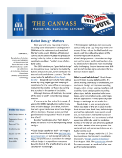 Ballot Design Matters - National Conference of State Legislatures