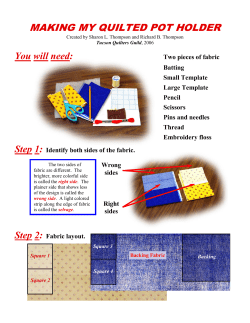 MAKING MY QUILTED POT HOLDER