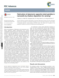 Fabrication of plasmonic opposite metal spindles