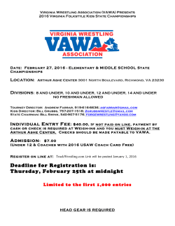 Deadline for Registration is: Thursday, February 25th at midnight