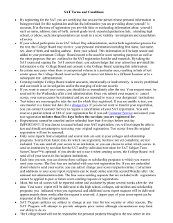 SAT Terms and Conditions - collegereadiness