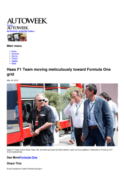 Haas F1 Team moving meticulously toward Formula One grid