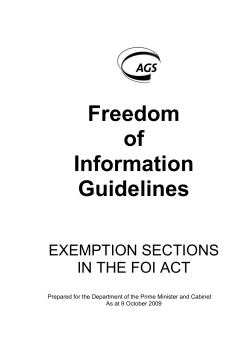 Exemptions sections in the FOI Act - Attorney