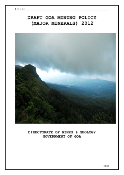 draft goa mining policy (major minerals) 2012