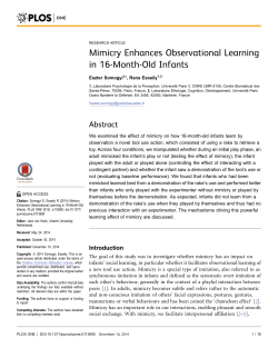 Mimicry Enhances Observational Learning in 16