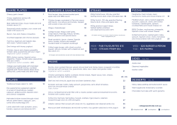 Menu - College Lawn Hotel