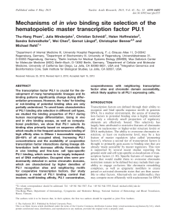 Mechanisms of in vivo binding site selection of the hematopoietic