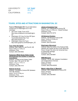 TOURS, SITES AND ATTRACTIONS IN WASHINGTON, DC