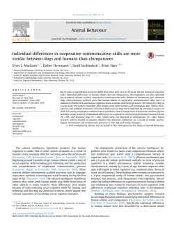 Individual differences in cooperative communicative skills are more