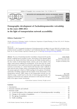 Demographic development of Zachodniopomorskie