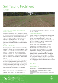 How to Take a Soil Test - Natural Resources South Australia