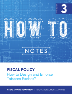 How to Design and Enforce Tobacco Excises?