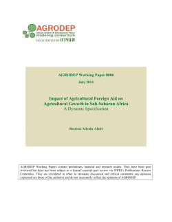 Impact of Agricultural Foreign Aid on Agricultural