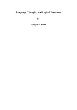 Language, Thought, And Logical Paradoxes