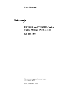 Tektronix TDS1002 oscilloscope manual