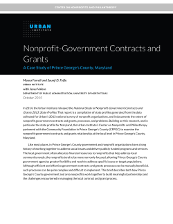 Nonprofit-Government Contracts and