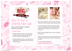How to run a charity bake sale