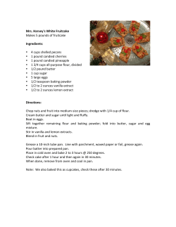 Mrs. Harvey`s White Fruitcake Makes 5 pounds of