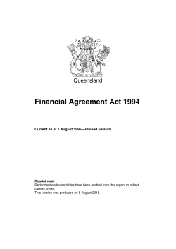 Financial Agreement Act 1994