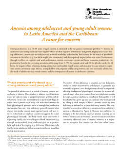 Anemia among adolescent and young adult women in Latin