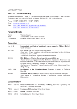 CV - University of Sussex