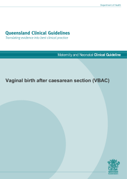 Vaginal birth after caesarean section (VBAC)