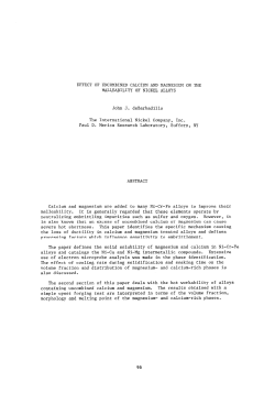 Effect of Uncombined Calcium and Magnesium on the Malleability of