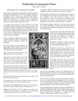 Extraordinary Form Confessions Now Available