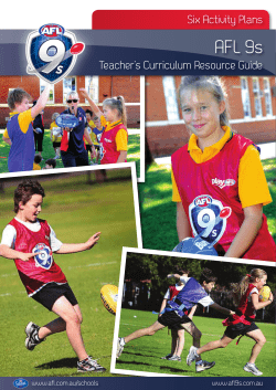 AFL 9s teachers curriculum resource guide