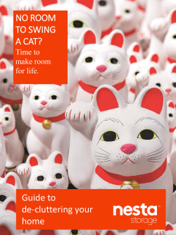 NO ROOM TO SWING A CAT? Guide to de-cluttering your
