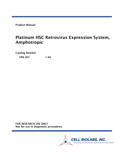 Platinum HSC Retrovirus Expression System