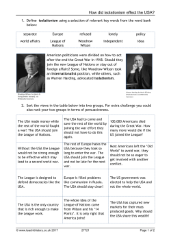 How did isolationism effect the USA?