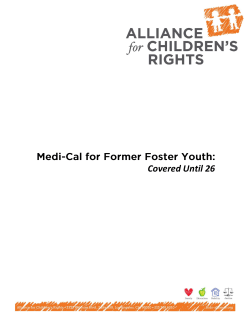 Affordable Care Act Coverage for Former Foster Youth
