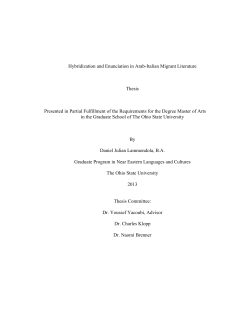 Hybridization and Enunciation in Arab