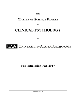 Admissions Brochure - University of Alaska Anchorage