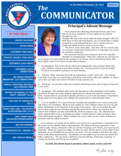 COMMUNICATOR - Holy Trinity School