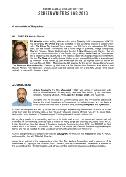 1 Creative Advisors` Biographies BILL WHEELER