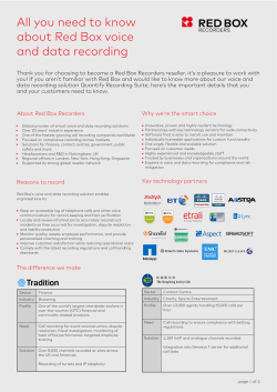 All you need to know about Red Box voice and data recording