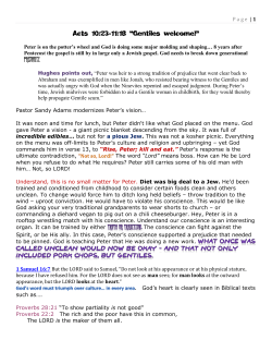 Acts 10:23-11:18 &ldquo;Gentiles welcome!&rdquo;