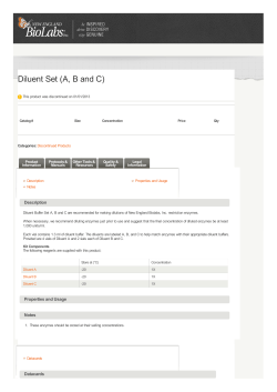 Diluent Set (A, B and C) | NEB